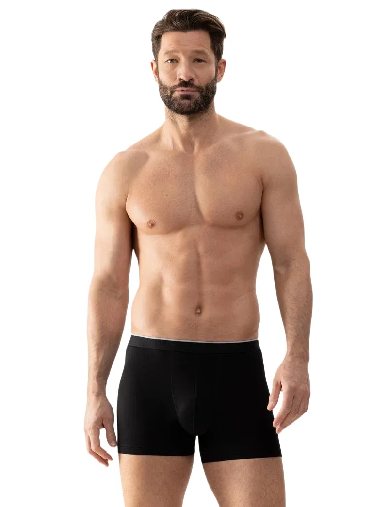 Boxershort Mey zwart effen katoen elastische band