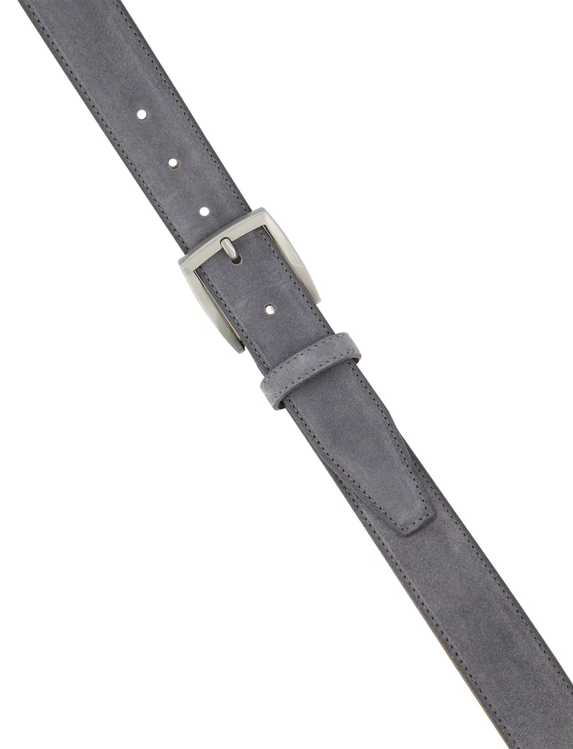 Grijze suede riem Lindenmann
