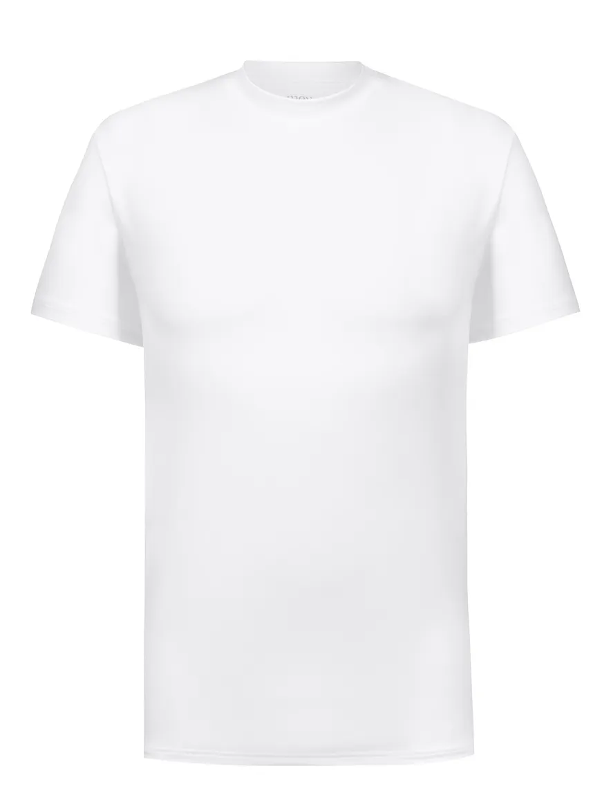 Mey t-shirt wit ronde hals katoen effen