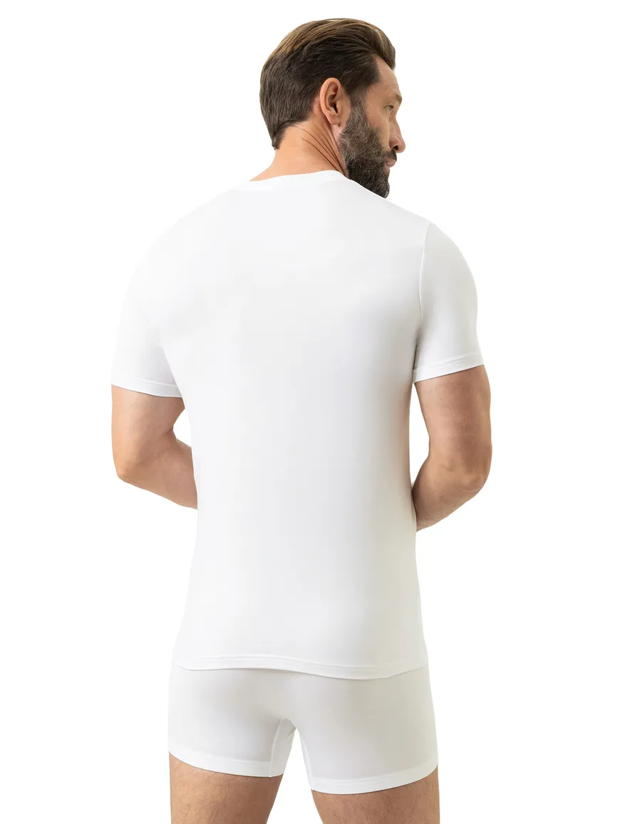 Mey t-shirt wit ronde hals katoen effen