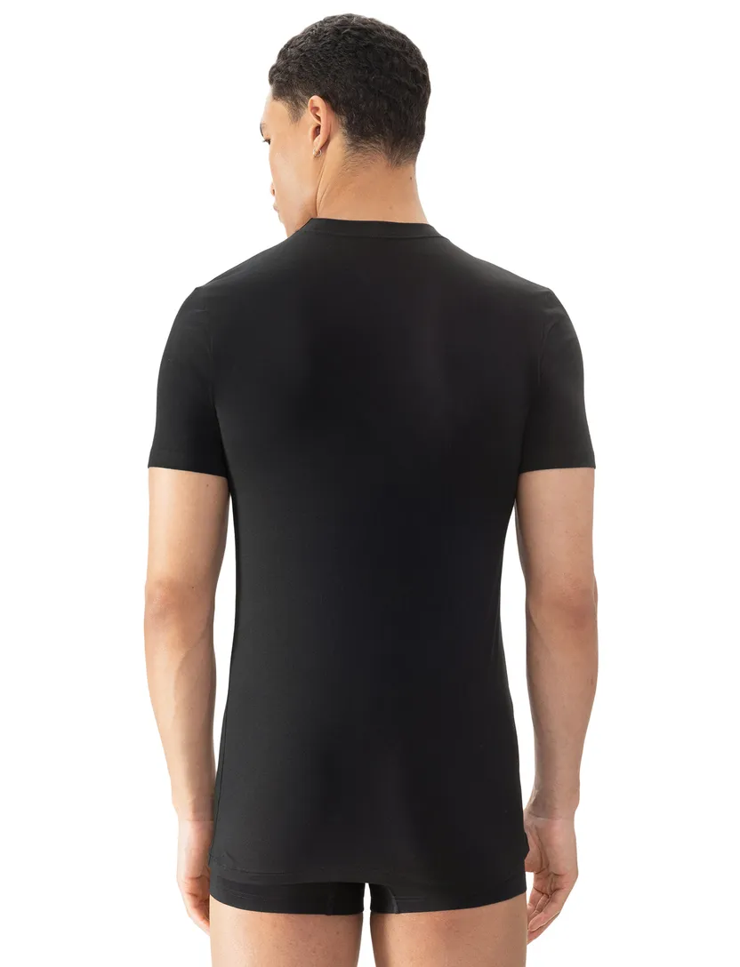 Mey t-shirt zwart ronde hals effen katoen