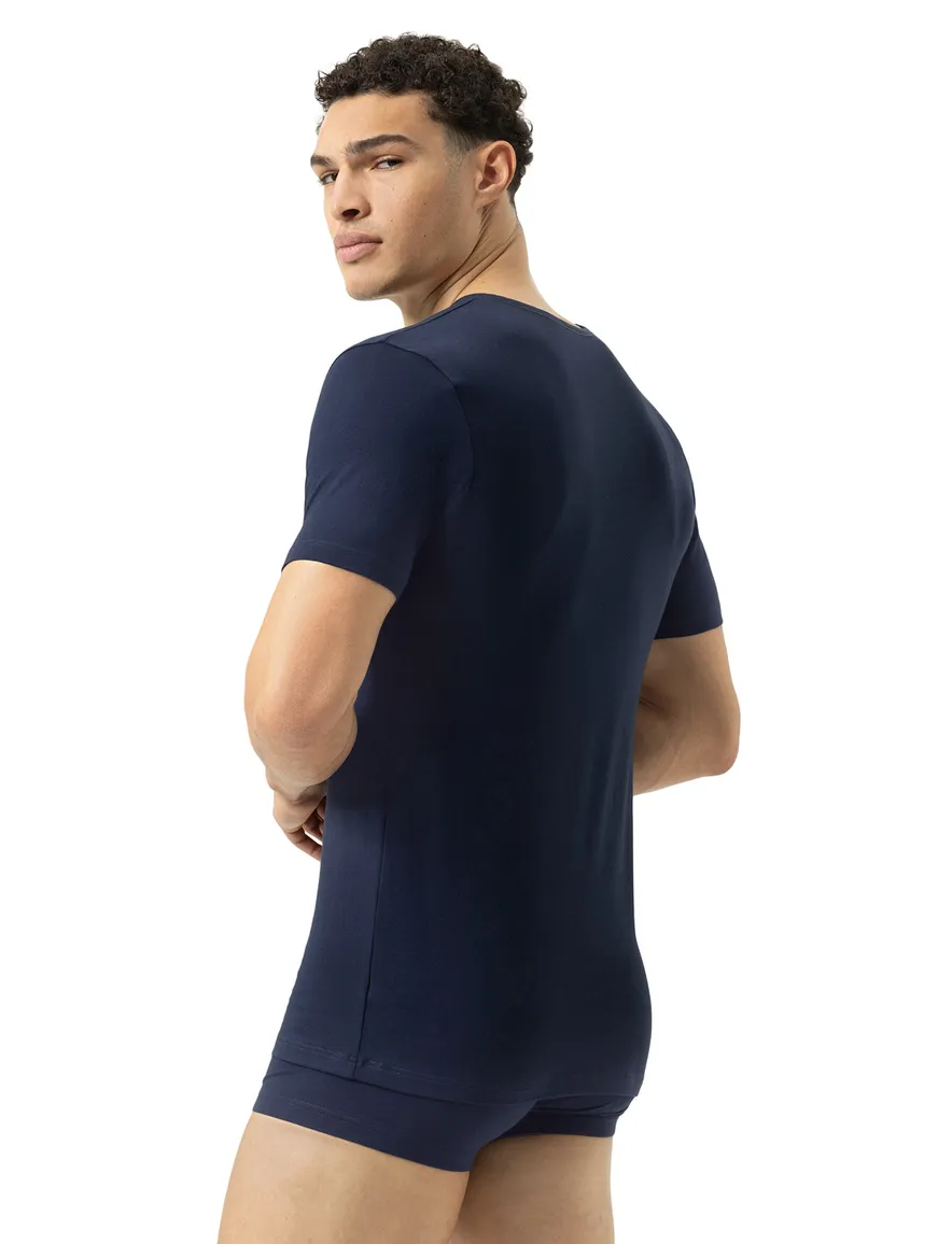 Mey T-shirt donkerblauw v-hals