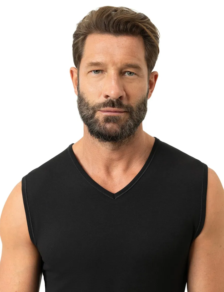 Mey tanktop zwart effen v-hals