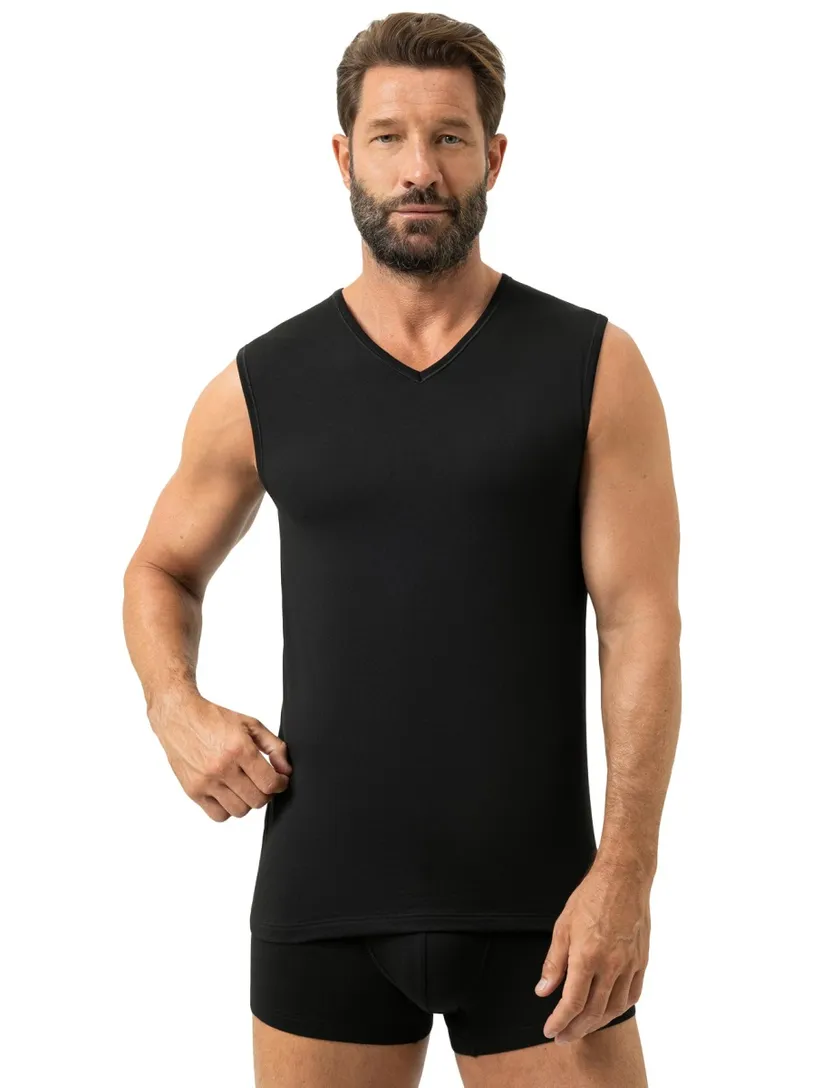 Mey tanktop zwart effen katoen