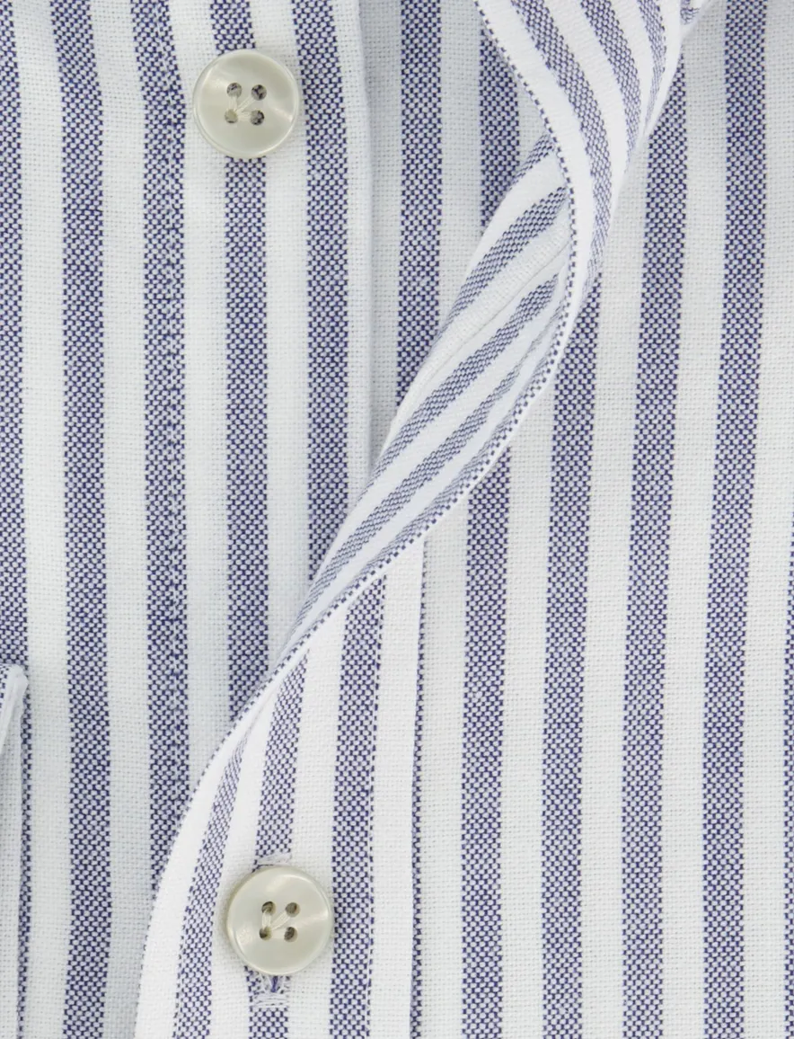 John Miller overhemd wit blauw