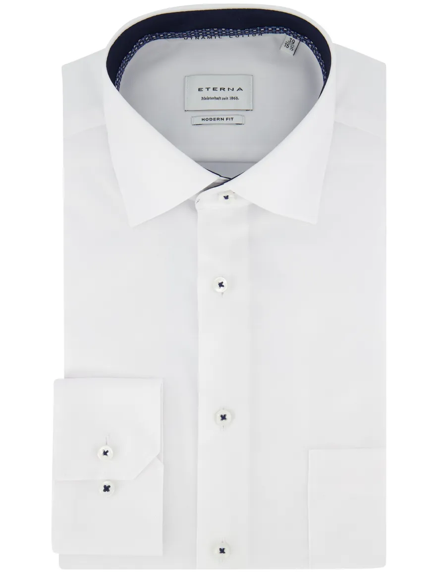 Wit Eterna overhemd Modern Fit