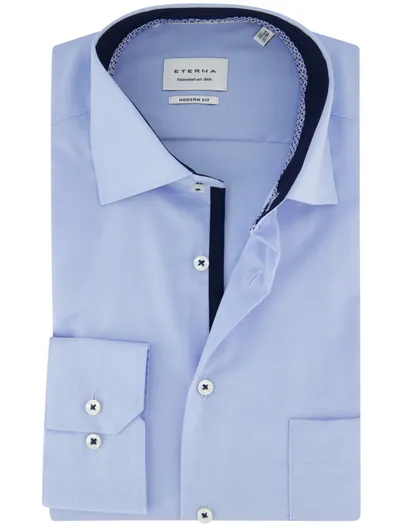 Eterna Overhemd Eterna Modern Fit lichtblauw