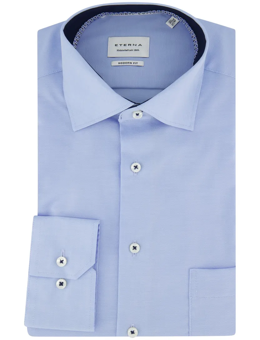 Overhemd Eterna Modern Fit lichtblauw