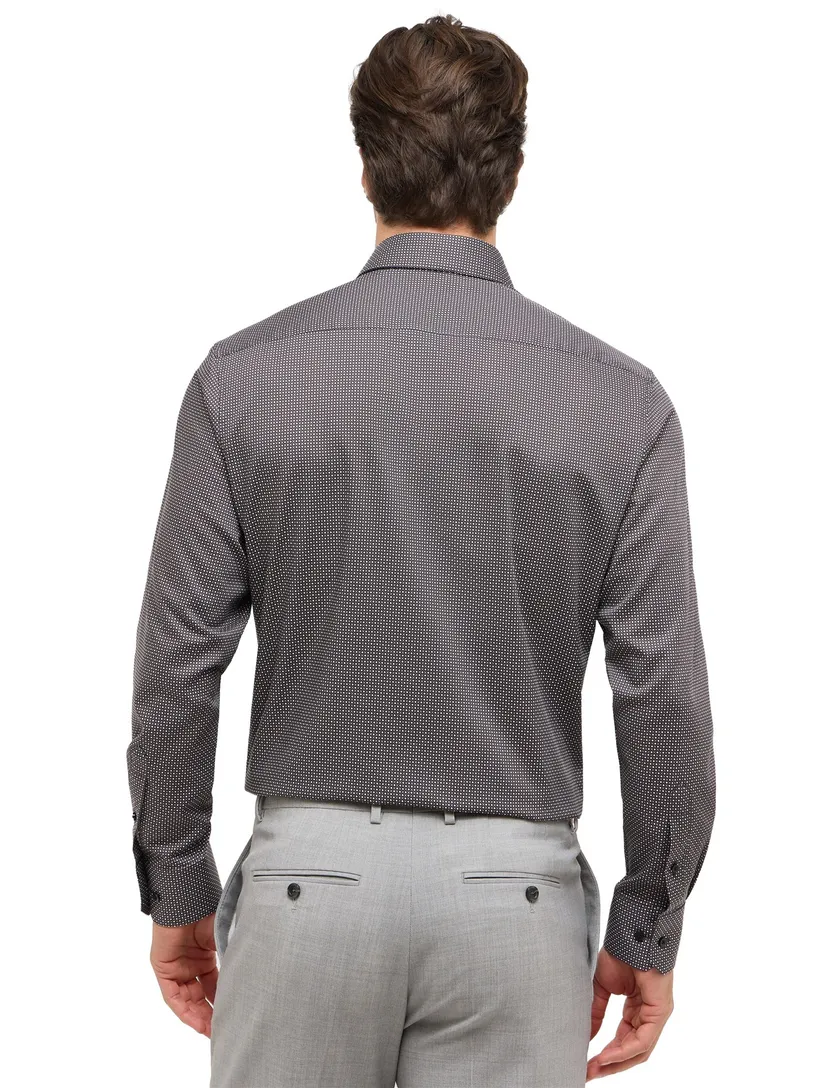 Eterna overhemd grijze print Modern Fit