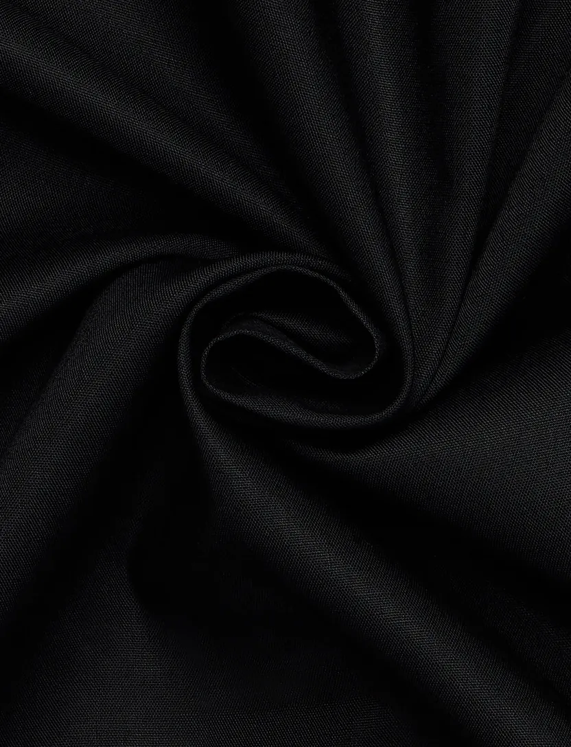Overhemd zwart Eterna Comfort Fit klassiek katoen