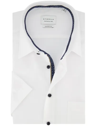 Eterna Eterna Comfort Fit wit strijkvrij overhemd