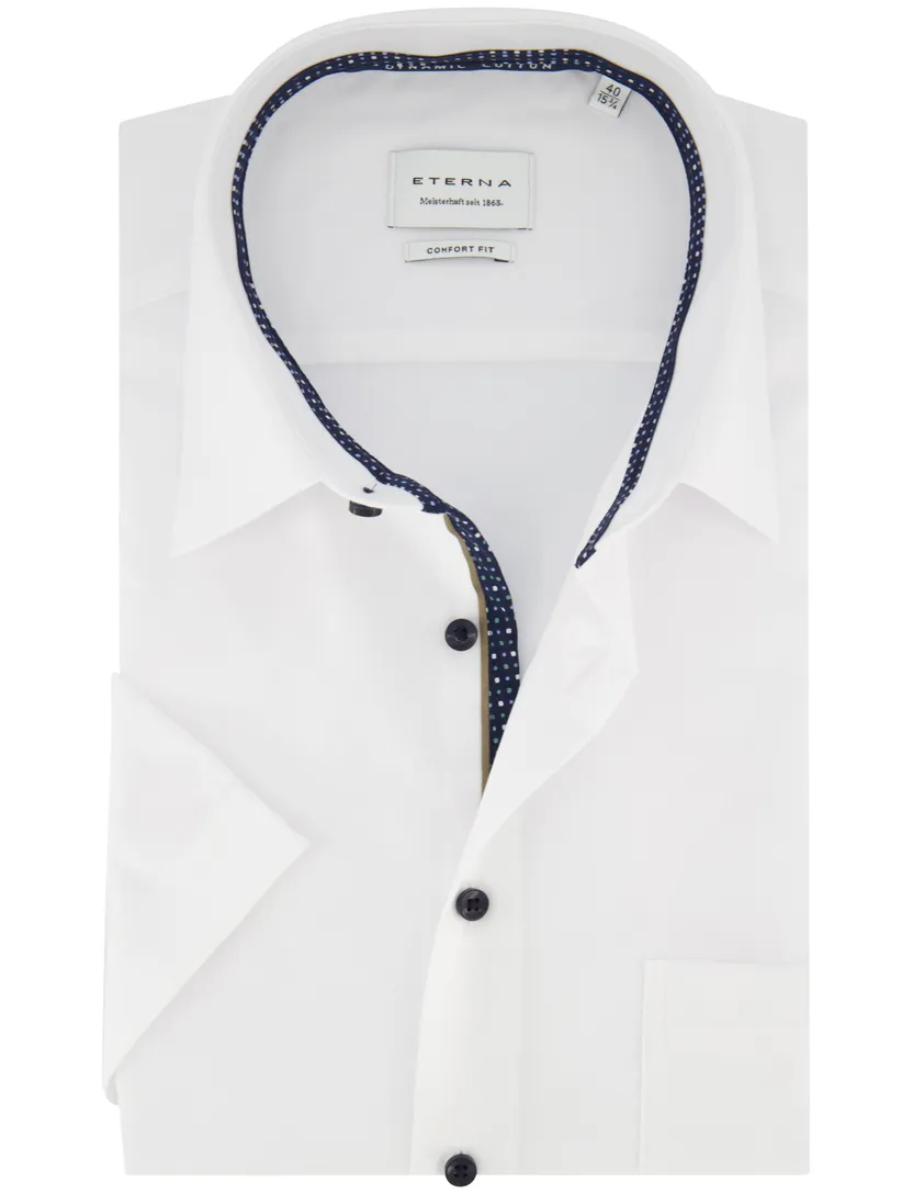 Eterna Comfort Fit wit strijkvrij overhemd