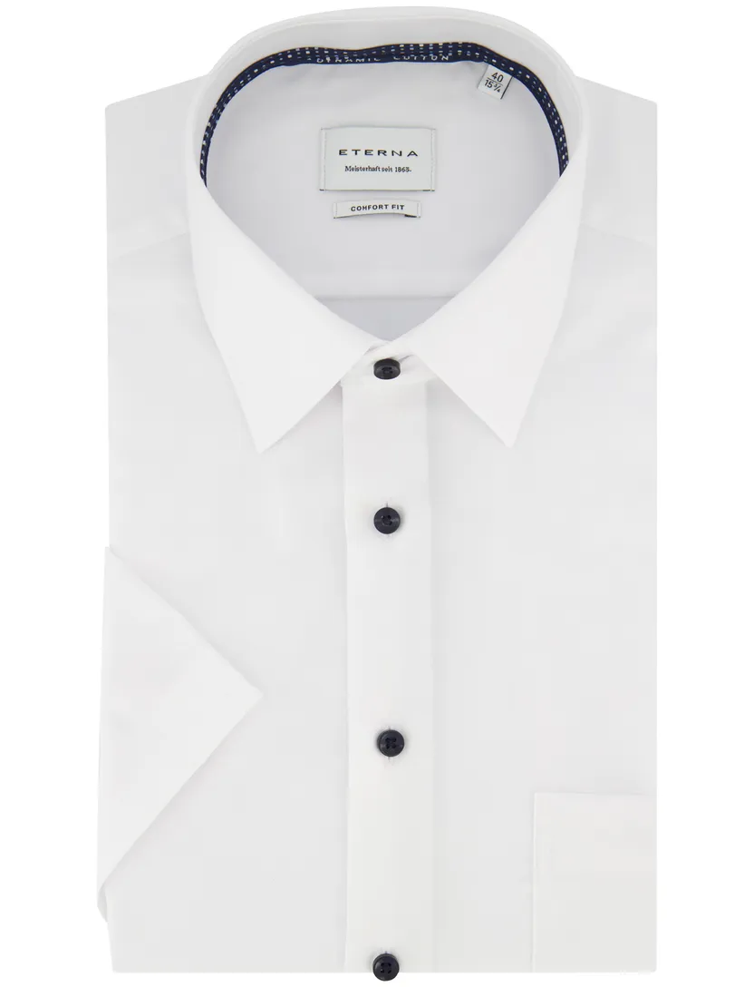 Eterna Comfort Fit wit strijkvrij overhemd