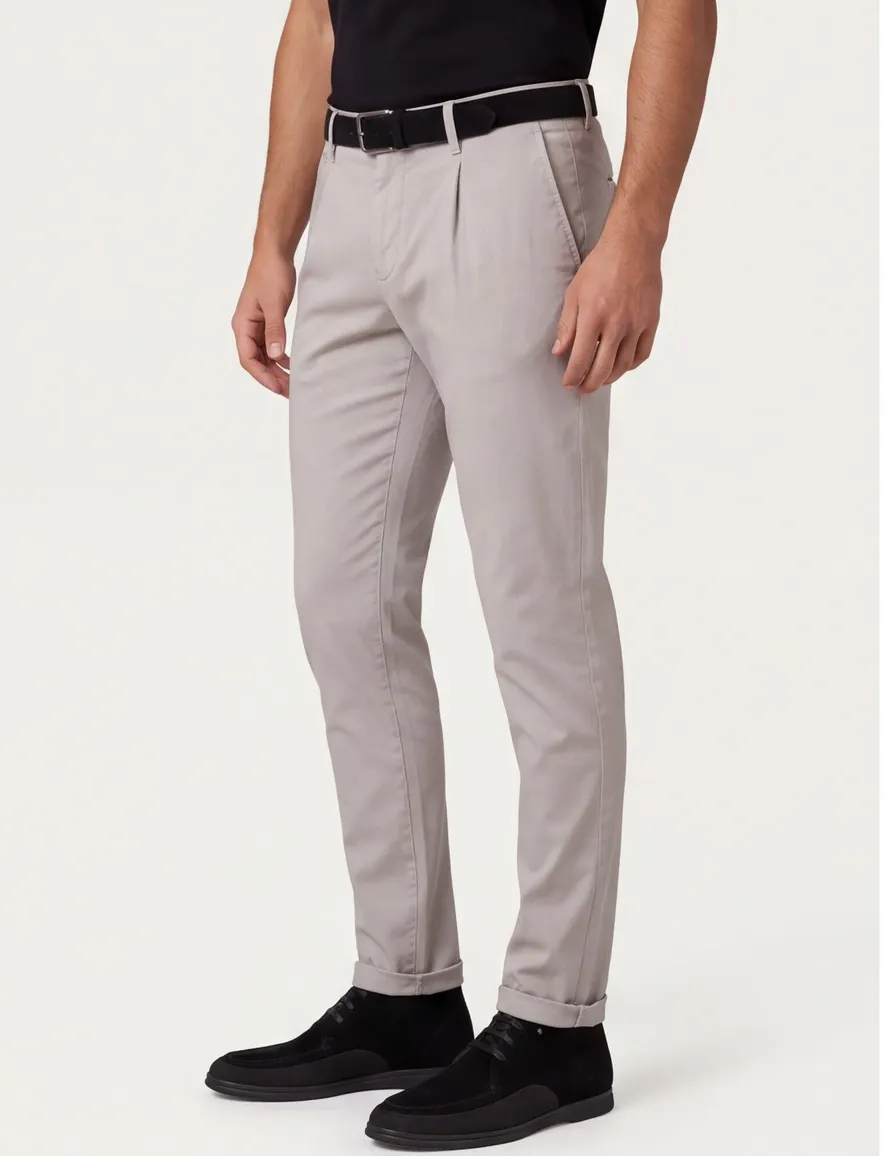 Tramarossa chino ecru flatfront