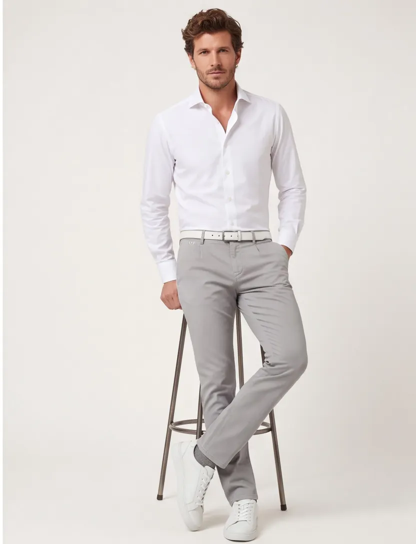 Grijs pantalon chino Tramarossa