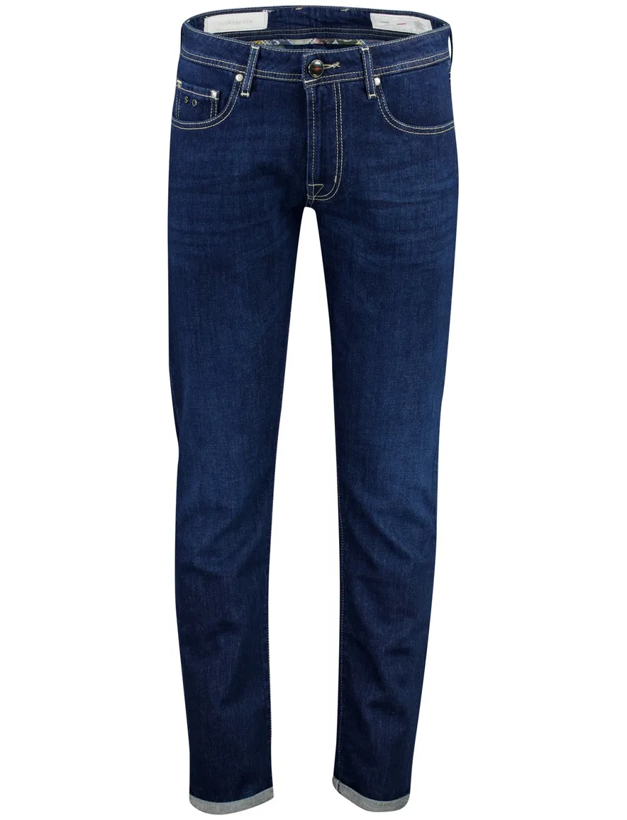 Normale fit Tramarossa Michelangelo jeans spijker donkerblauw