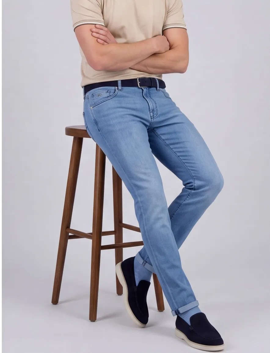 Tramarossa 5-pocket spijkerbroek blauw