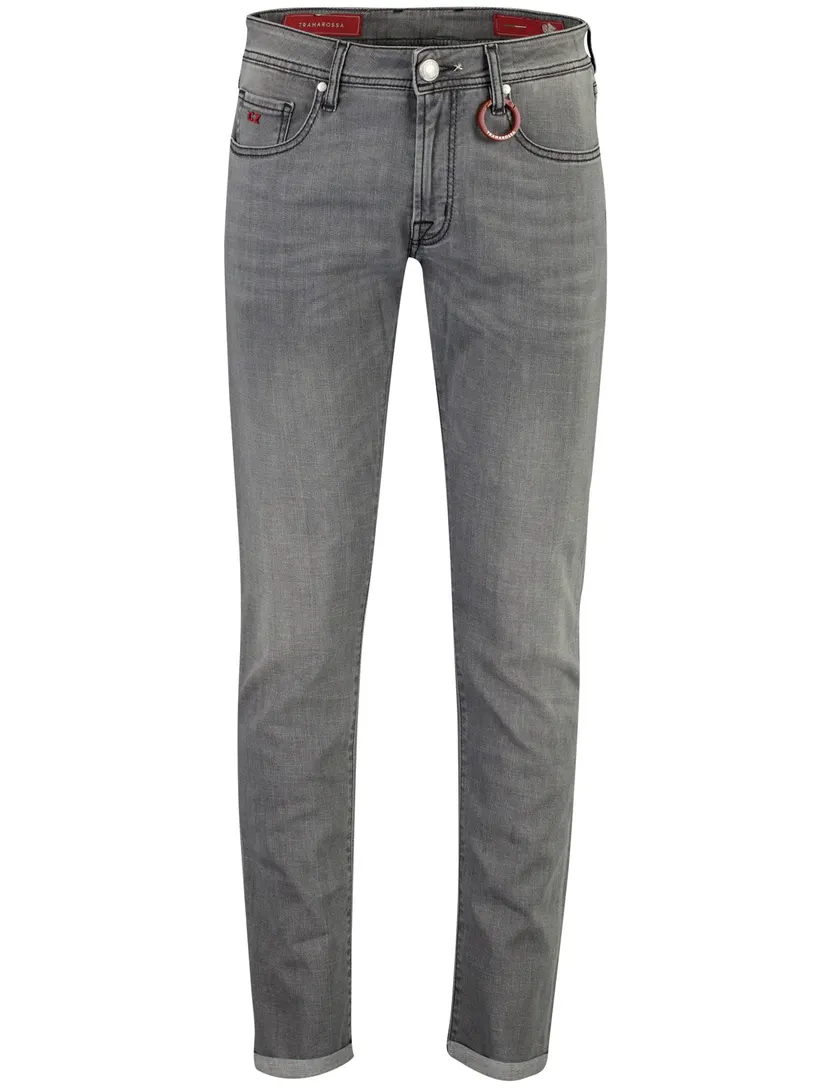 Broek Tramarossa grijs 5-pocket normale fit
