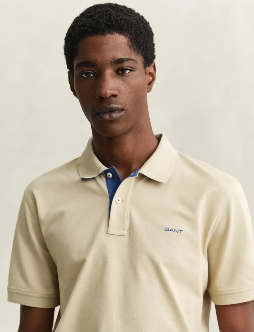 Gant polo beige 2-knoops