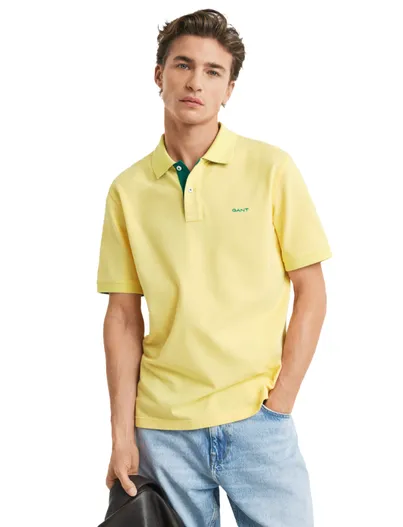 Gant gele polo Gant met korte mouw