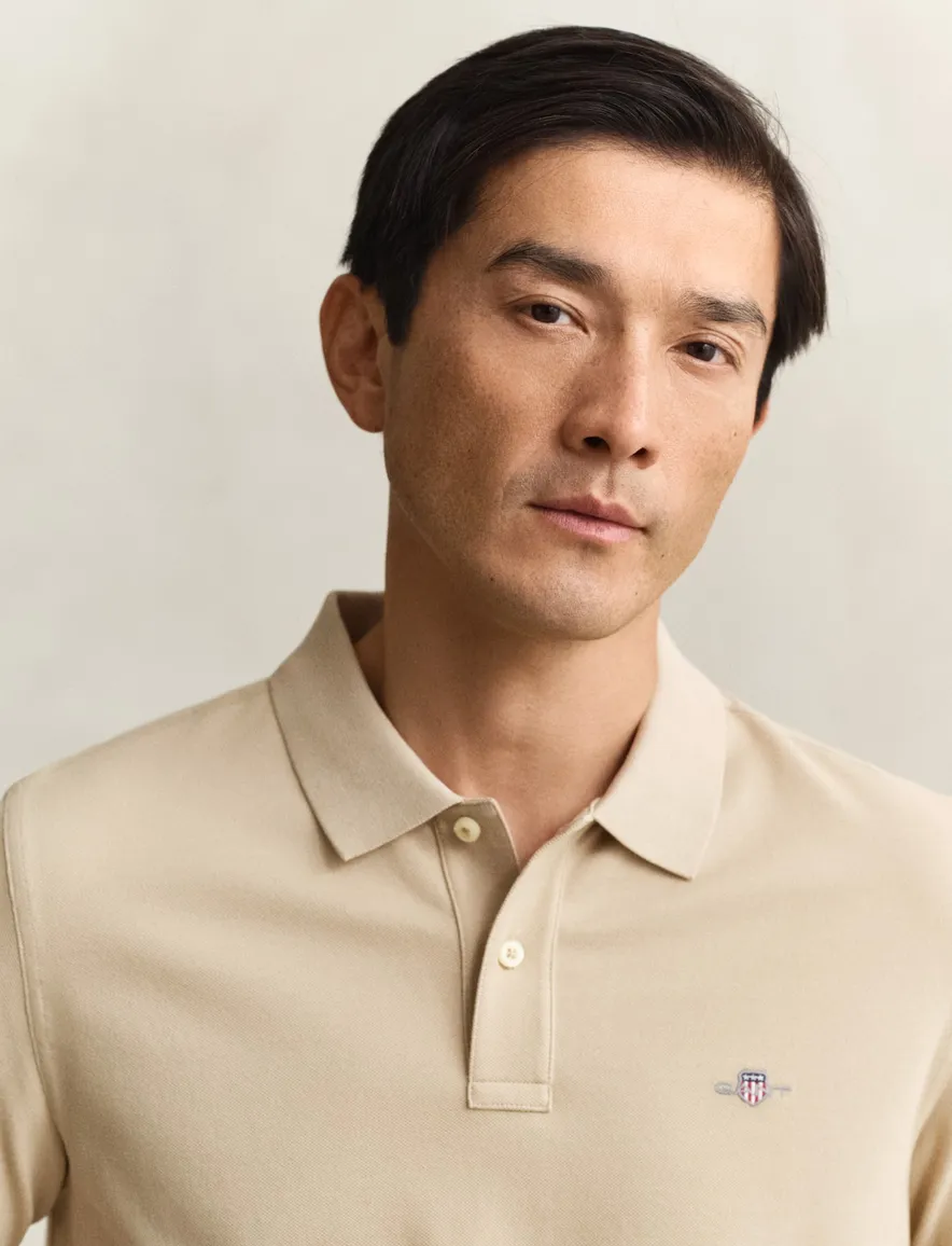 Gant polo beige 2-knoops