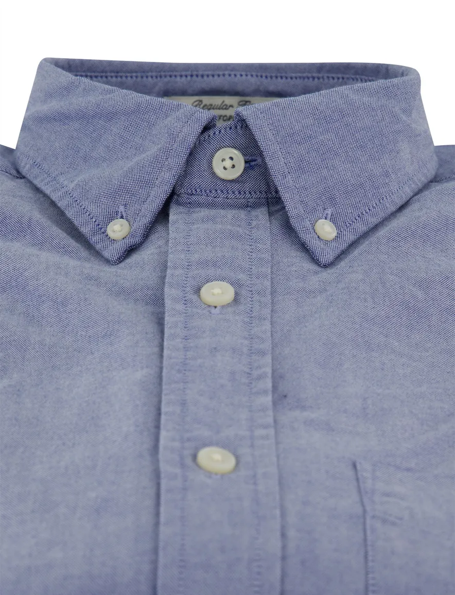 Gant overhemd regular fit blauw borstzak
