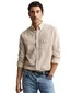 Overhemd gant linnen beige button down