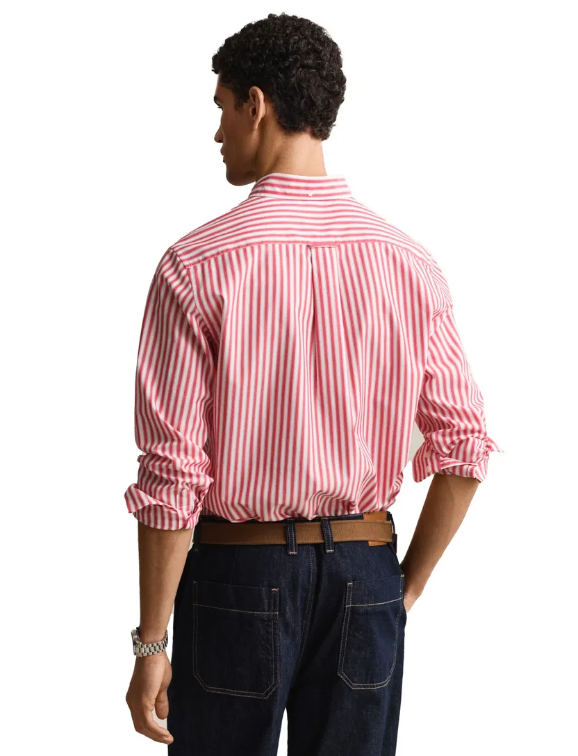 Gant overhemd rood gestreept button down