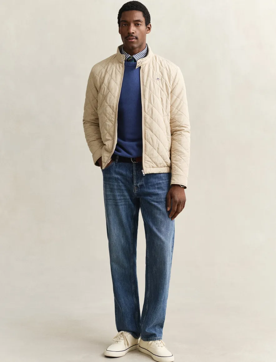 Gant jas beige polyester effen