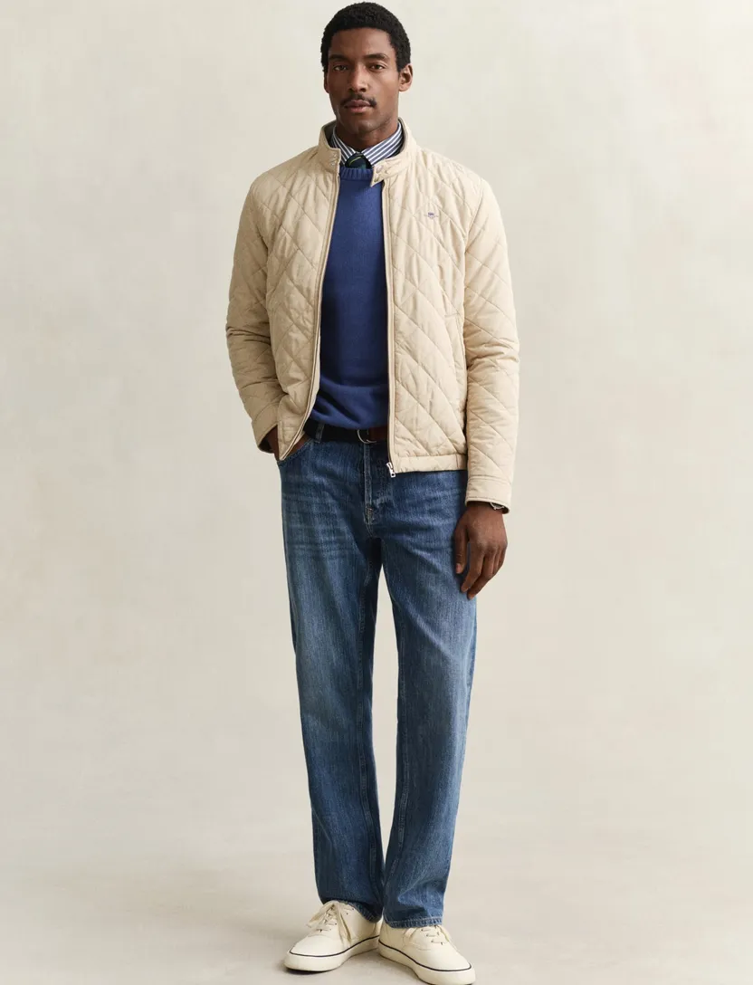 Gant tussenjas beige normale fit kort