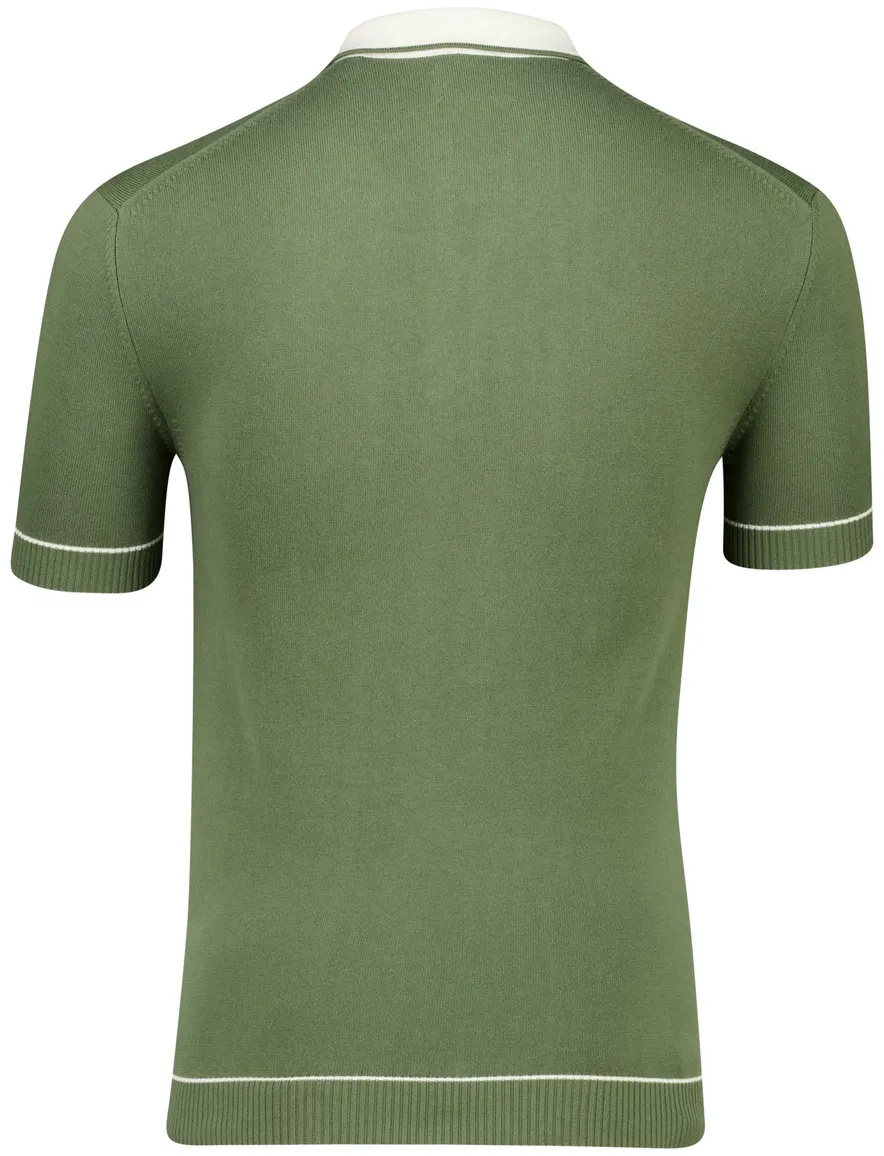 Gant polo groen witte kraag knit