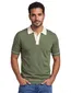 Gant polo groen witte kraag knit