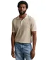 Gant poloshirt beige korte mouw 3 knopen
