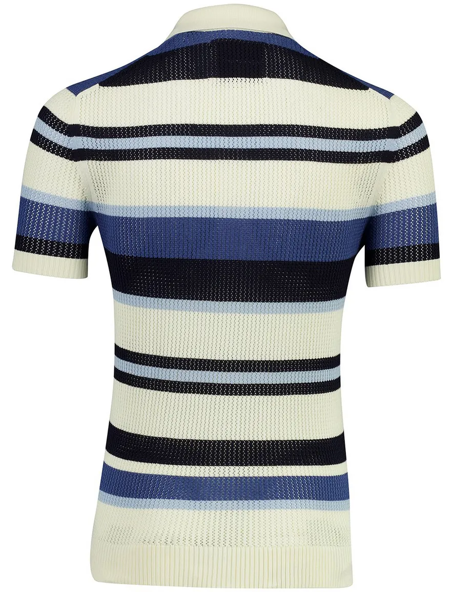 Gant poloshirt gebreid creme knopen