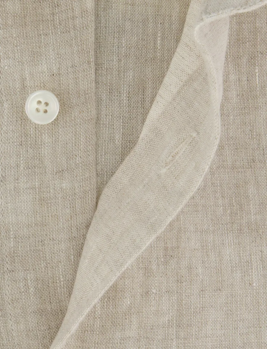 Xacus overhemd beige cutaway boord