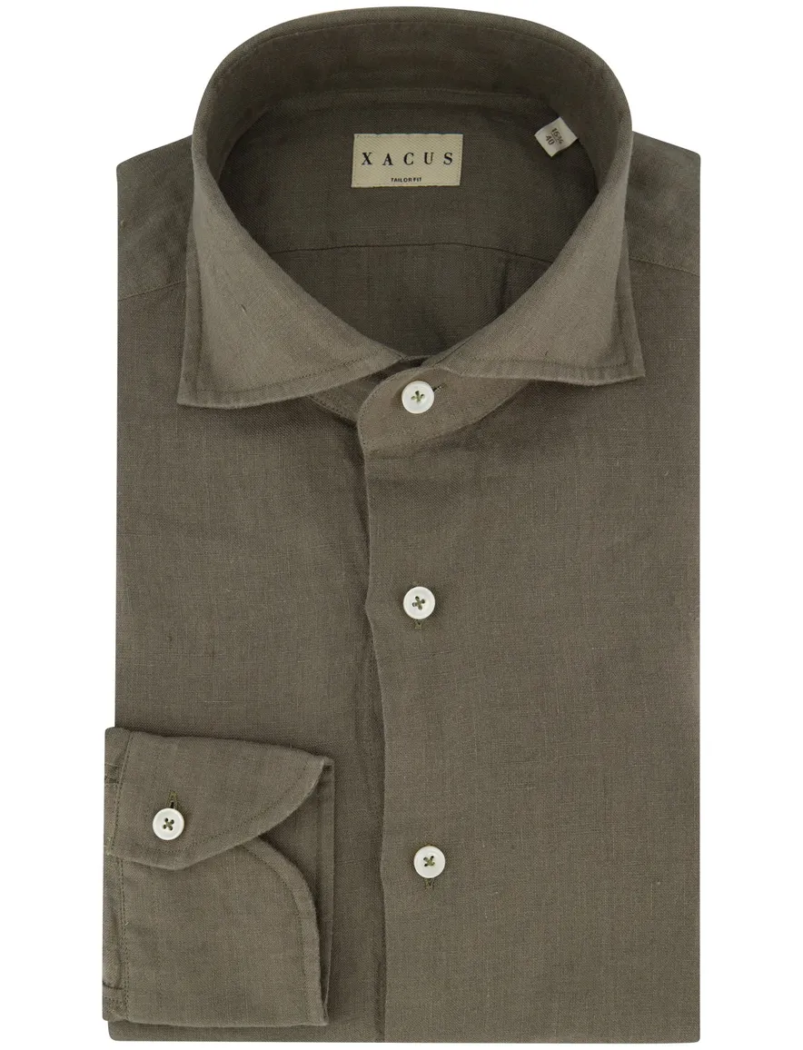 Xacus overhemd Tailor Fit groen