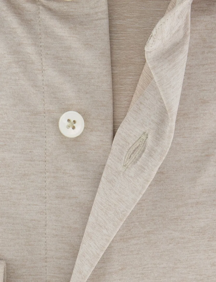 Xacus overhemd beige cutaway boord normale fit