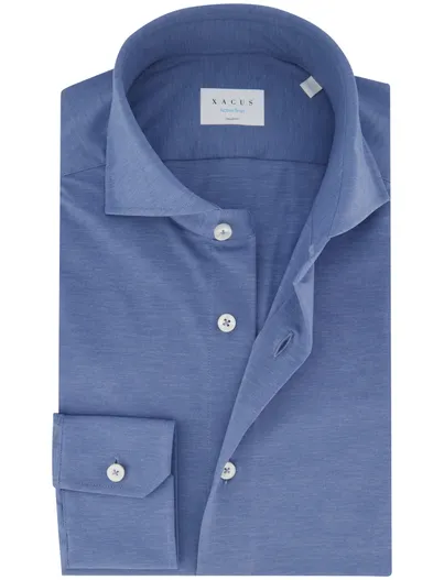 Xacus Xacus overhemd blauw normale fit
