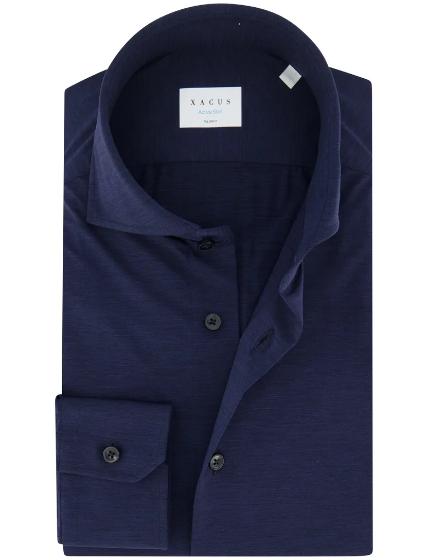 Xacus Active overhemd donkerblauw