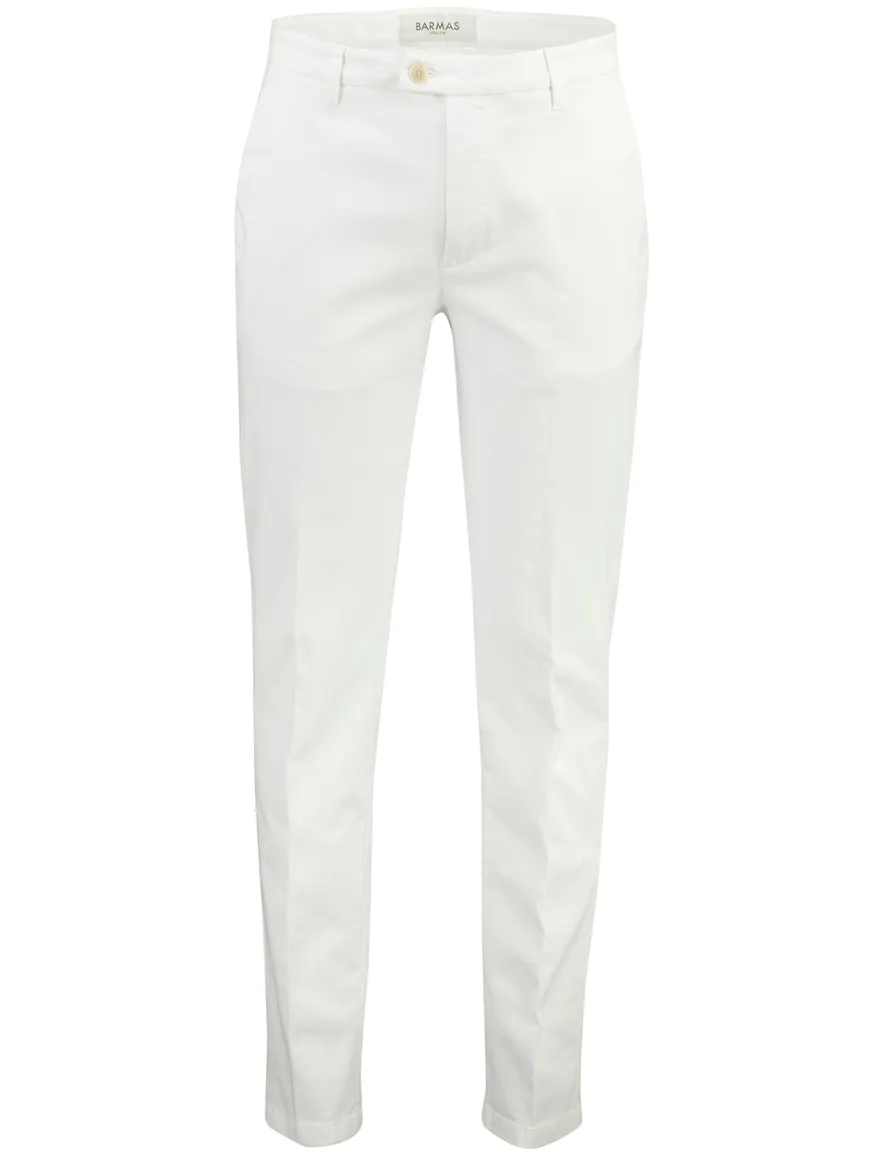 Witte Barmas Roger flatfront broek (31 tekens)