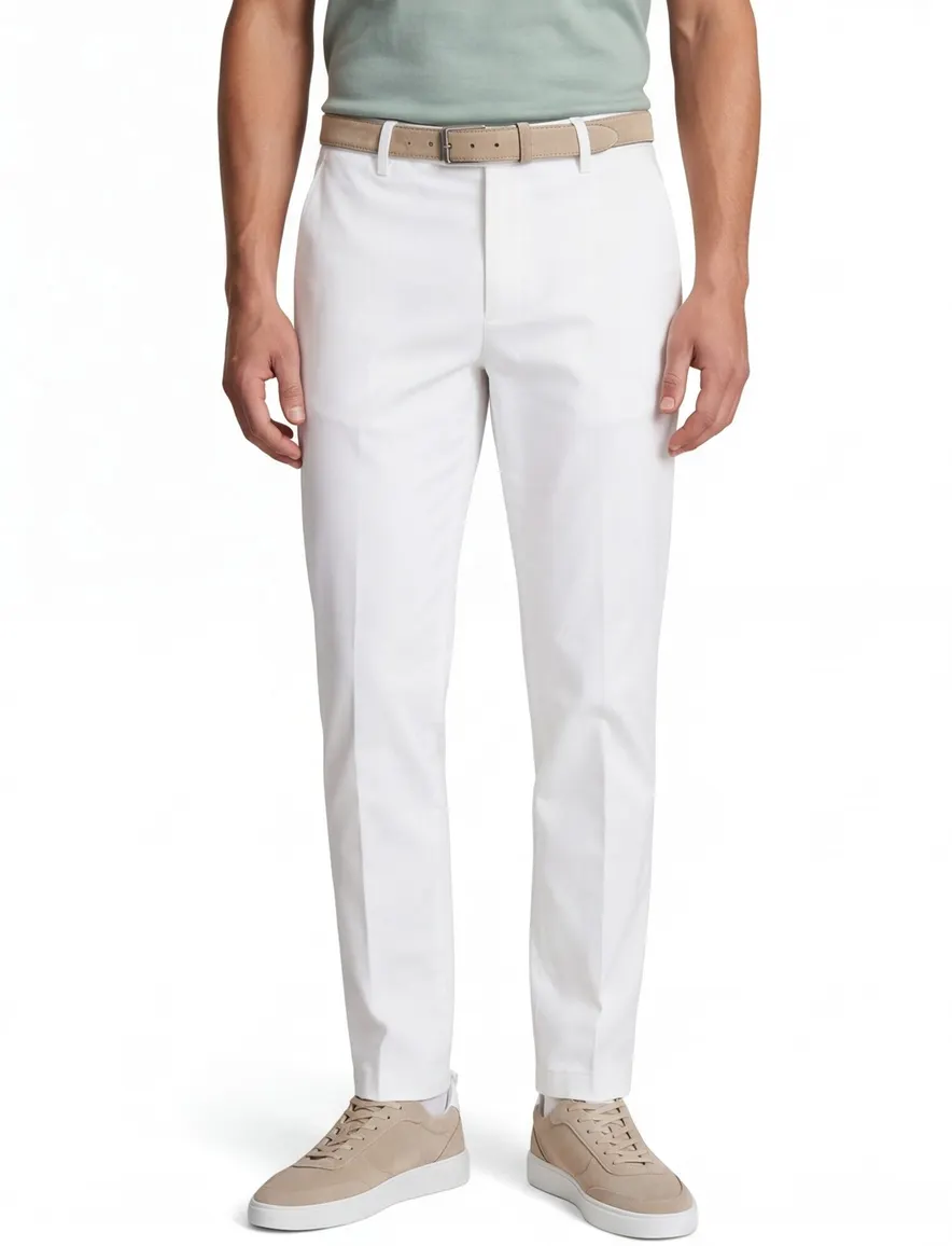 Witte Barmas Roger flatfront broek (31 tekens)