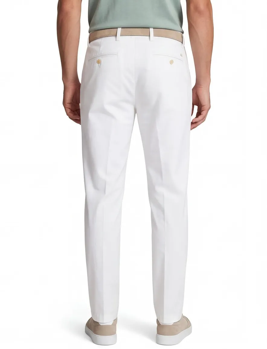 Witte Barmas Roger flatfront broek (31 tekens)