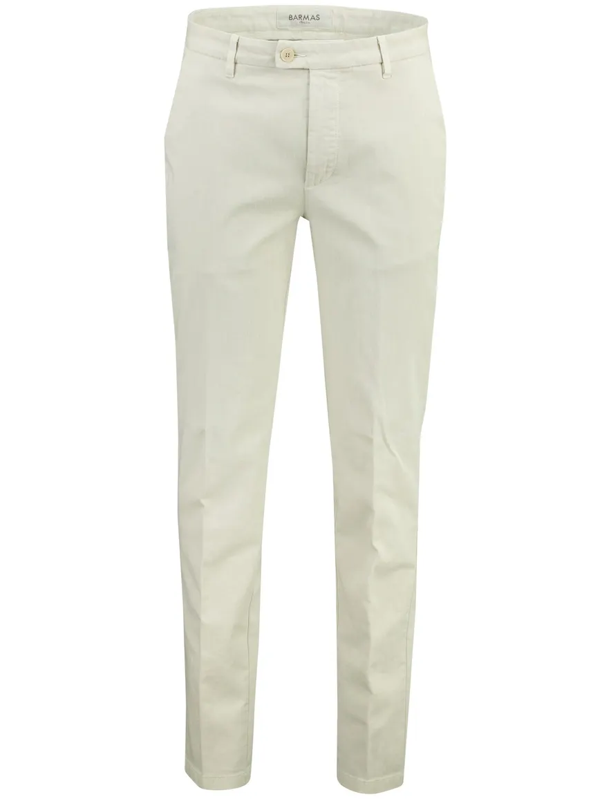 Ecru Barmas Roger flatfront broek