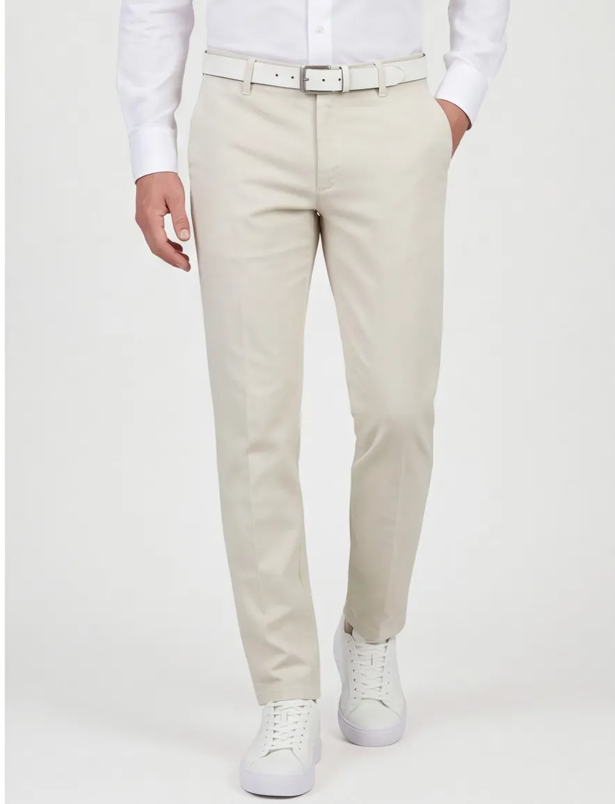 Ecru Barmas Roger flatfront broek