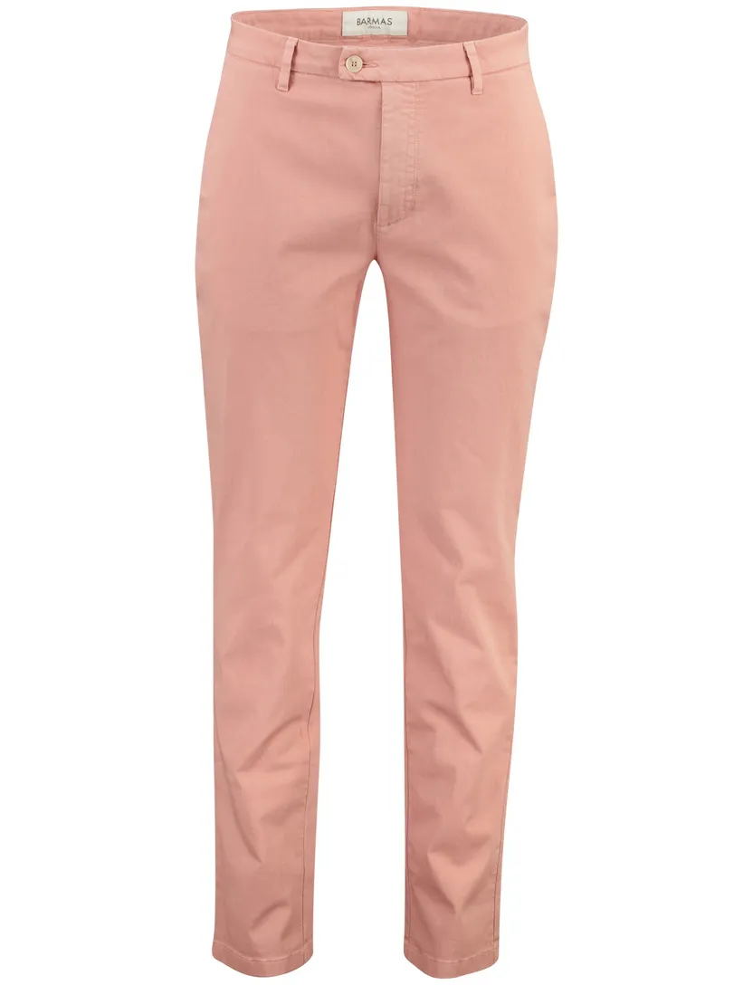 Pantalon Barmas Roger roze normale fit flatfront