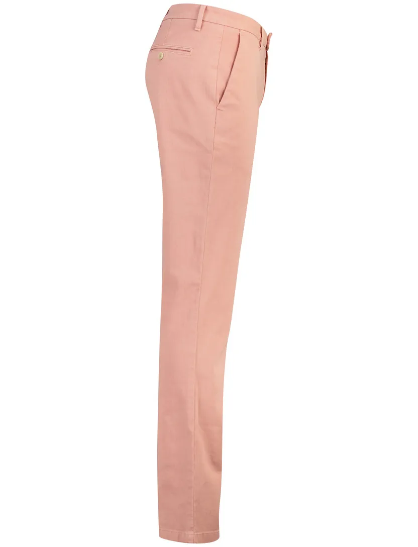 Pantalon Barmas Roger roze normale fit flatfront