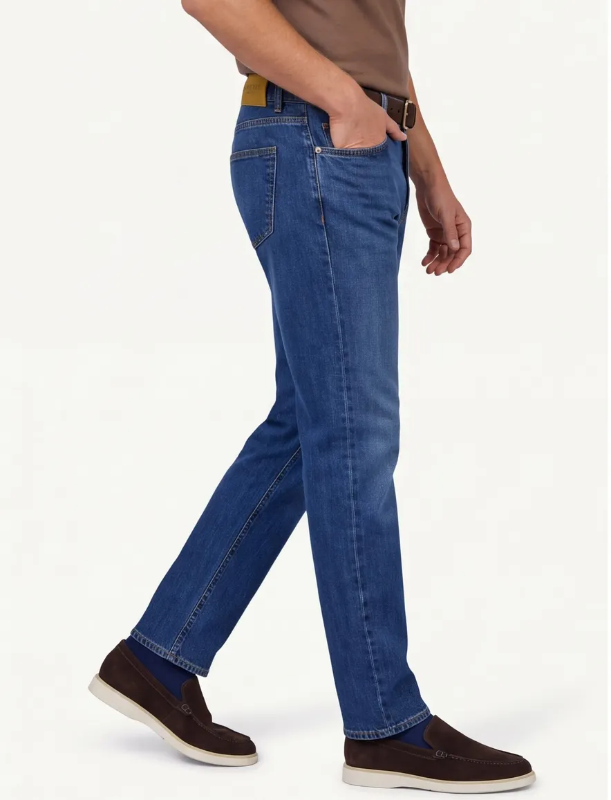 Barmas Denver 5 pocket jeans blauw denim