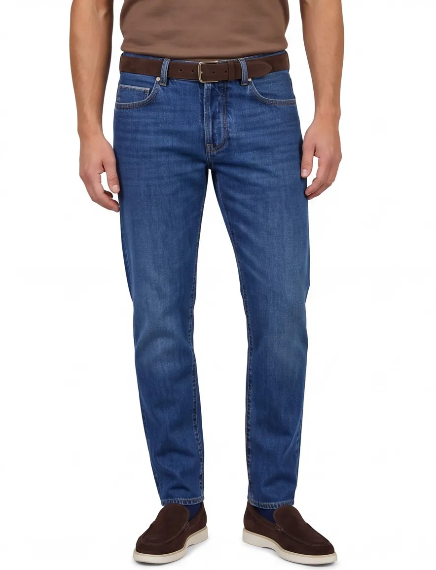 Barmas Denver 5 pocket jeans blauw denim