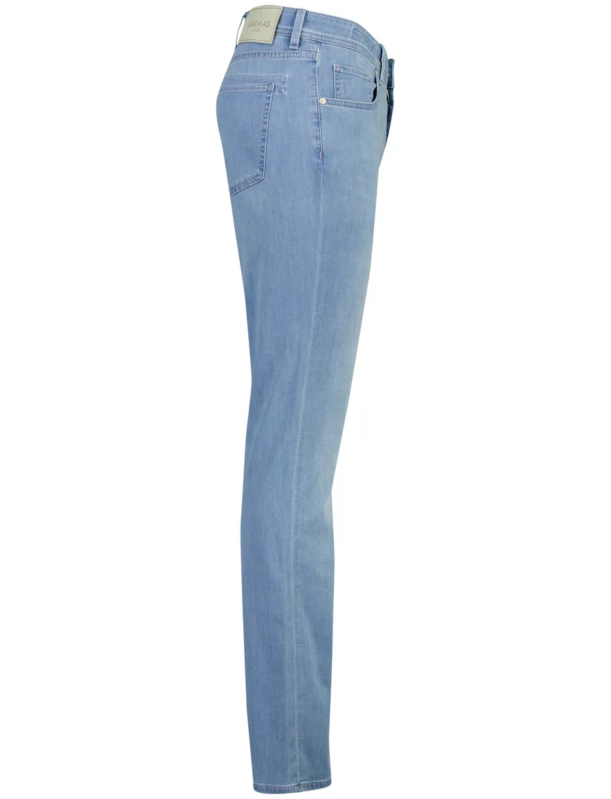 Barmas Dean 5 pocket jeans blauw zonder omslag
