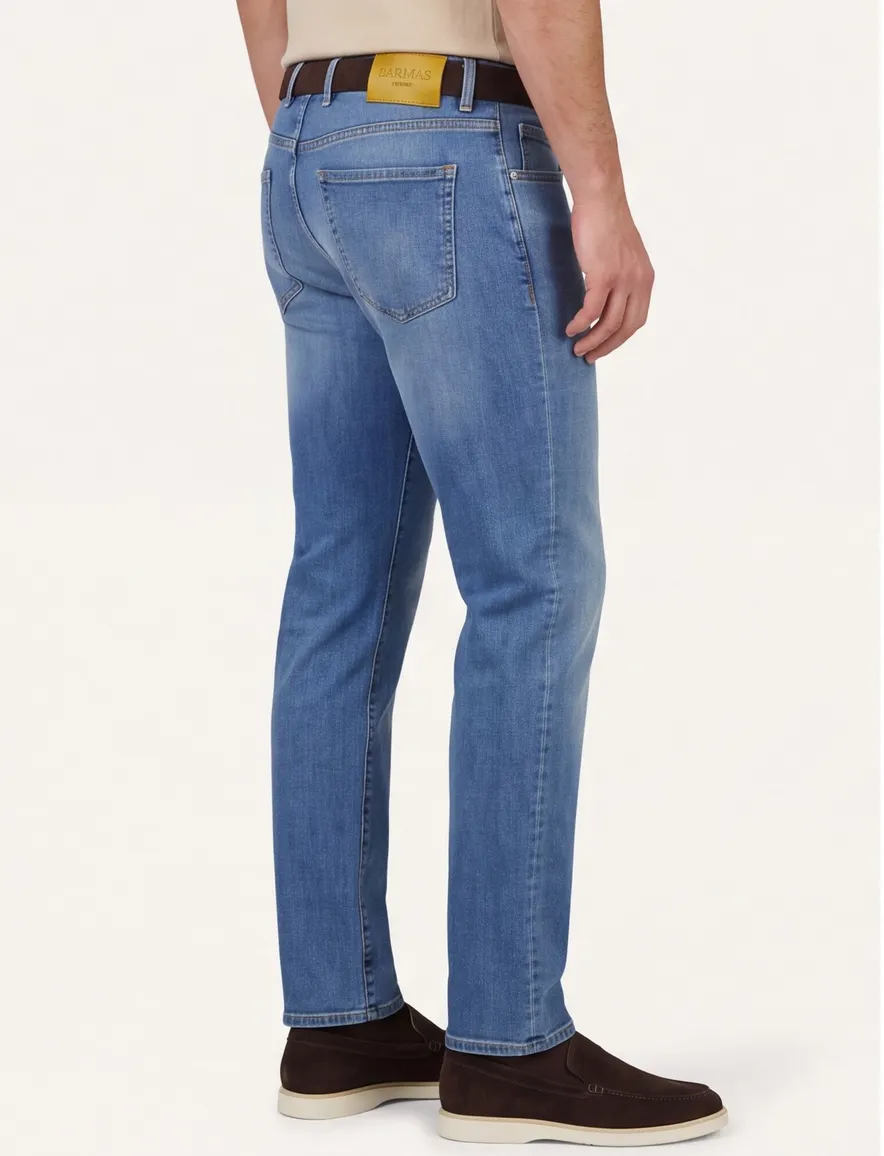 Barmas 5 pocket jeans donkerblauw